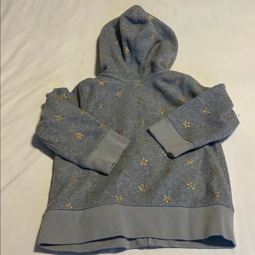 GAP Kids Gray Hoodie with Pink and Gold Details
